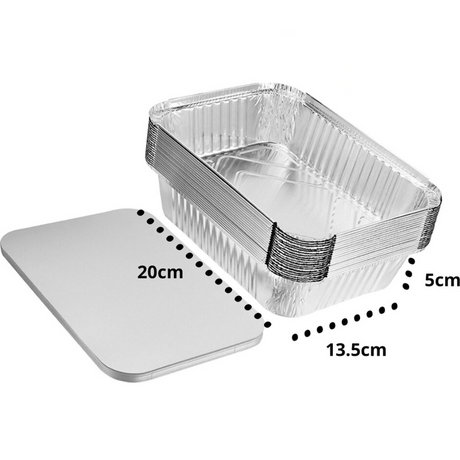 Aluminiumbakje 911 met deksels - 100 stuks