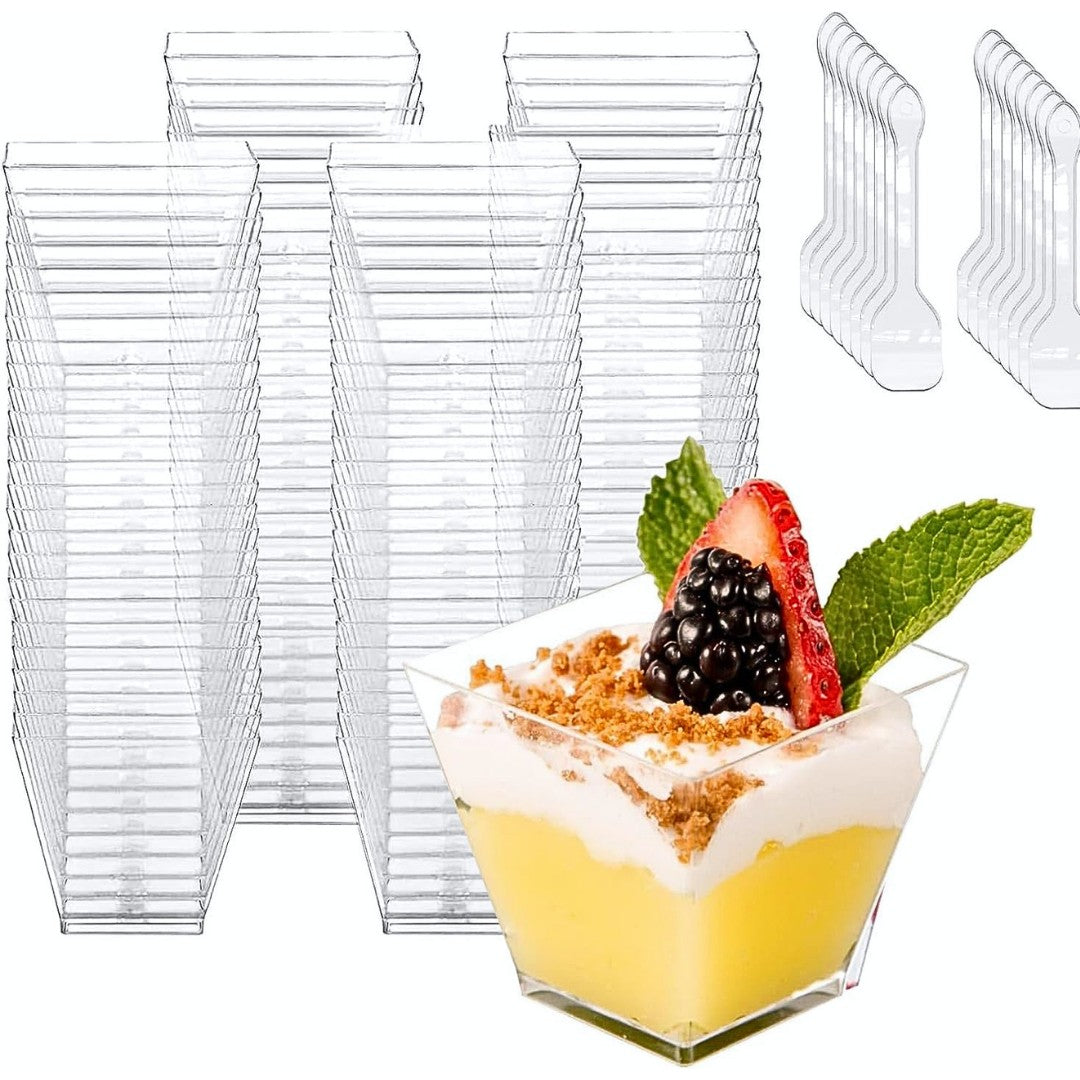 Amusebakjes 60ml Transparant – 100 Stuks | Sausbakjes Borrel Fingerfood
