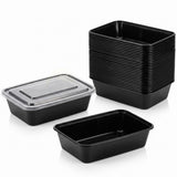 Magnetronbakjes met deksel - meal prep bakjes - stevig en flexibel - vershoudbakjes - zwart