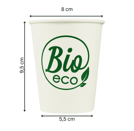 Plastic vrije koffiebekers BIO - 1000 stuks