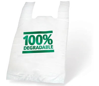 Shirt carrier bags HDPE 28+14x48 cm 14my - 1000 pieces