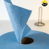 Poetsrollen Blauw 2-laags Industrierol 1000 vellen – 2 rollen