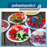 100x stevige Kartonnen borden Ø 26cm - wegwerp borden - gebaksbordjes Sterk, Horeca kwaliteit - Ideaal voor restaurants, catering & events