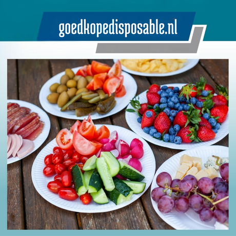 100x stevige Kartonnen borden Ø 26cm - wegwerp borden - gebaksbordjes Sterk, Horeca kwaliteit - Ideaal voor restaurants, catering & events