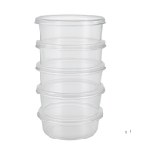50x pots en plastique avec couvercles Récipients à micro-ondes de 350 ml - Récipients pour aliments frais Convient pour les plats à emporter. Réutilisable et sans BPA