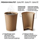Kraft Koffiebekers 180ml Composteerbaar – 1000 Stuks | Kartonnen Automatenbeker 70mm Vending Horeca Kantoor | SUP-toeslag Inbegrepen