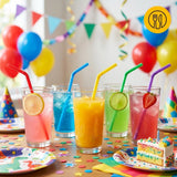 500x plastic rietjes - herbruikbaar rietje - buigrand 5x230mm - reusable (Europese norm EN12875-1 gecertificeerd)