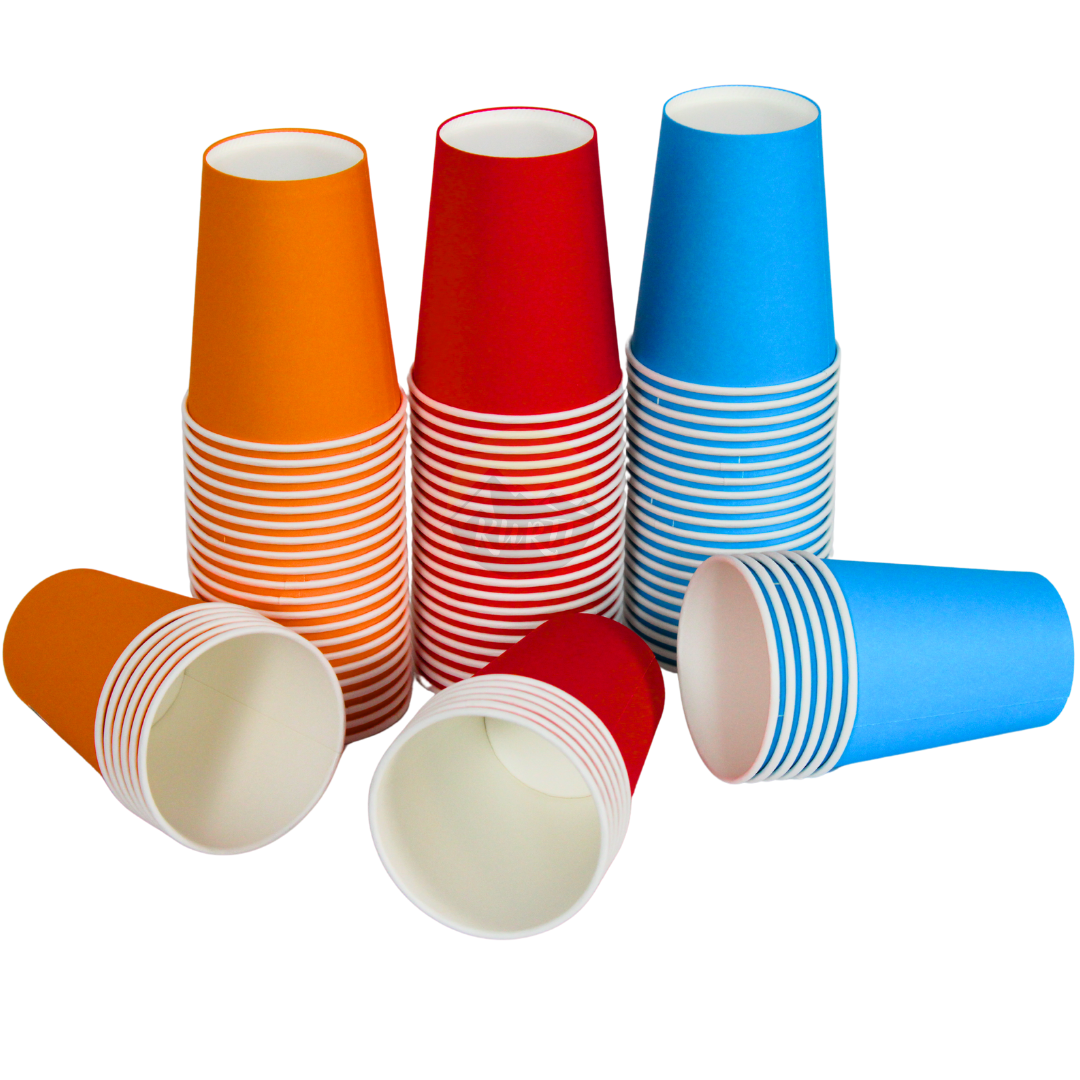 Tasses à café orange 200 ml - 100 morceaux, tasses à boire, tasses en papier