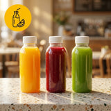 rPET Flesje 250ml met Oranje Dop | BPA-vrij & Voedselveilig - 40 stuks