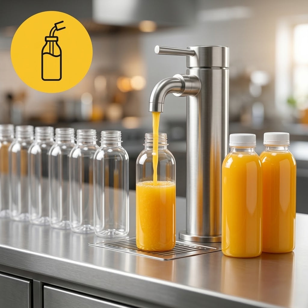 rPET Flesje 500ml met Oranje Dop | BPA-vrij & Voedselveilig - 25 stuks
