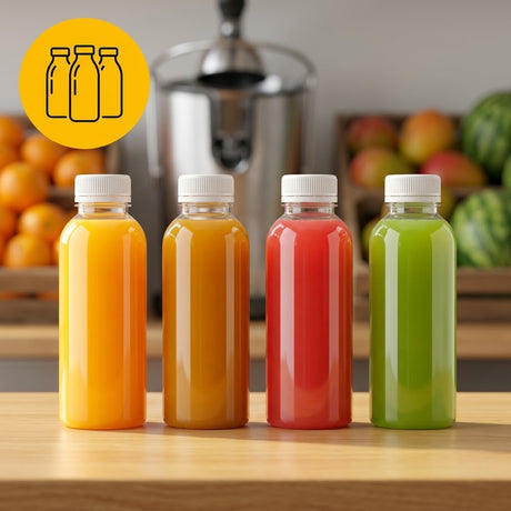 rPET Flesje 500ml met Oranje Dop | BPA-vrij & Voedselveilig - 25 stuks