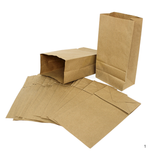 500x Fruitzakken - papieren zakjes voor fruit en groenten bruin 15+9x28 cm