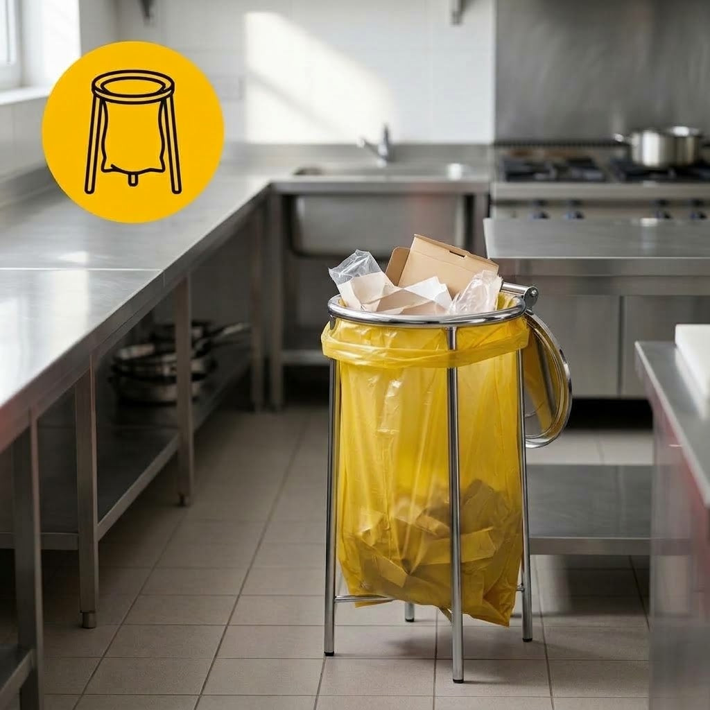HDPE Afvalzakken rol 58 X 100cm T 23 geel - 500 stuks