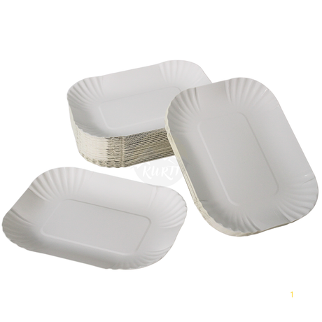 Scalloped cardboard tray - 250 pieces