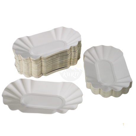 Scalloped cardboard tray - 250 pieces