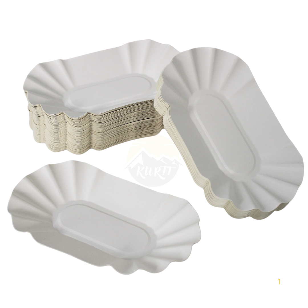 Scalloped cardboard tray - 250 pieces
