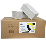 10,000 sheets gray, Paper towels 2-ply, 22 x 23 cm, Z-fold paper towels 2-ply, paper towels
