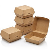 Hamburgerdoos kraft 17,5 x 16 x 4,5cm - 100 stuks