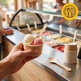 Houten Theelepels, Ijslepel 100mm - 200 stuks