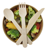 BIO Hout Bestekset 19cm