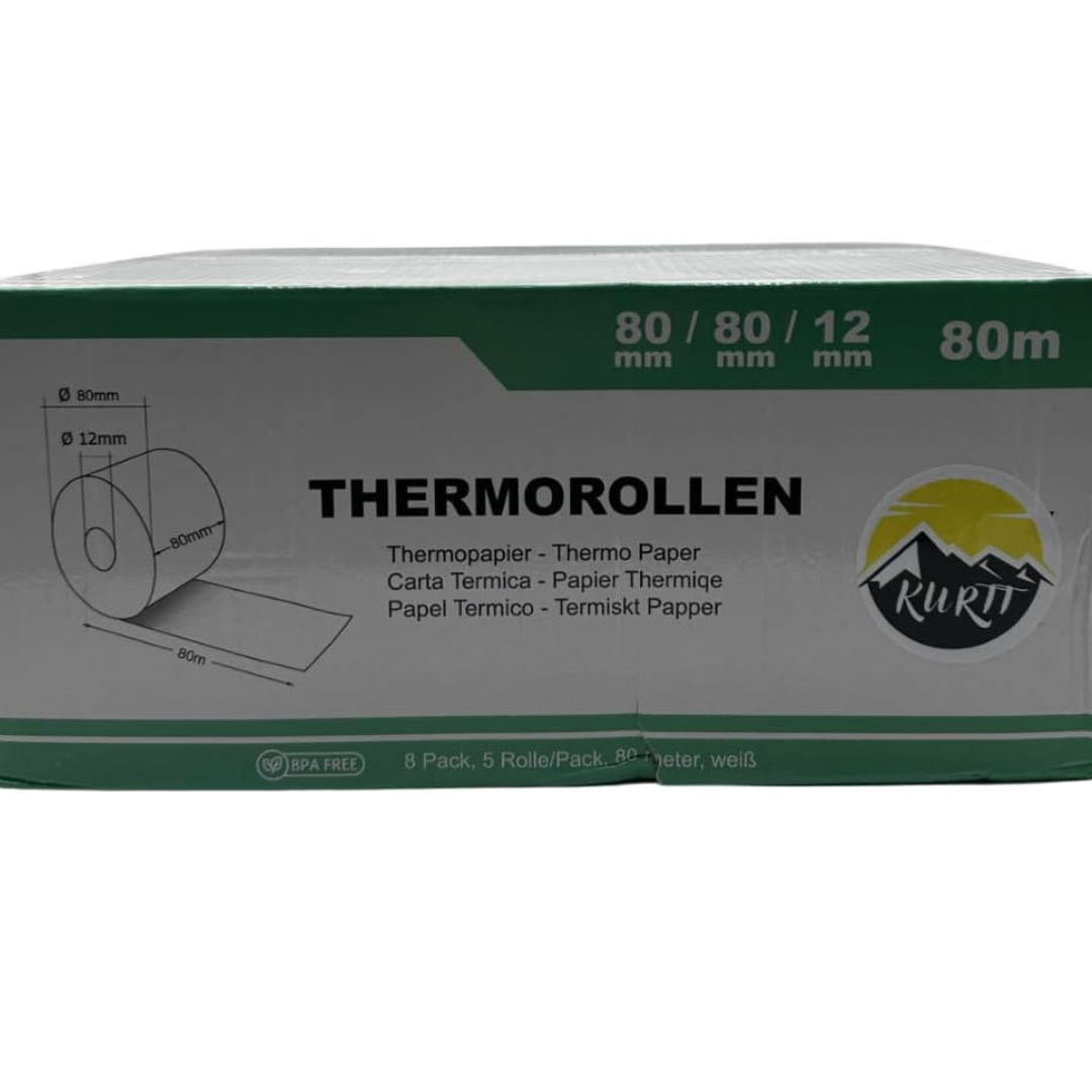 Cash register rolls 80x80x12 - 50 rolls