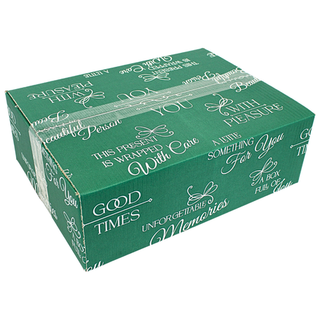 2X Kerstdoos 39x29x12.6cm - dubbelgolf kerstpakketdozen - geschenkdozen hoge kwaliteit