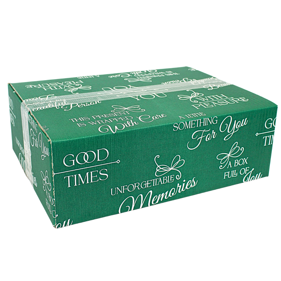 2X Kerstdoos 39x29x12.6cm - dubbelgolf kerstpakketdozen - geschenkdozen hoge kwaliteit