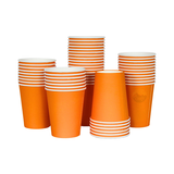 Tasses à café orange 200 ml - 100 morceaux, tasses à boire, tasses en papier