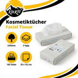 4000x Zakdoekjes, 2-laags, 20x20 cm Voordeelverpakking, (40 x 100) papieren zakdoekjes, fsc en ecolabel - reinigingsdoekjes