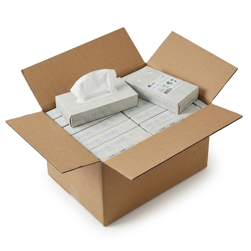 4000x Zakdoekjes, 2-laags, 20x20 cm Voordeelverpakking, (40 x 100) papieren zakdoekjes, fsc en ecolabel - reinigingsdoekjes