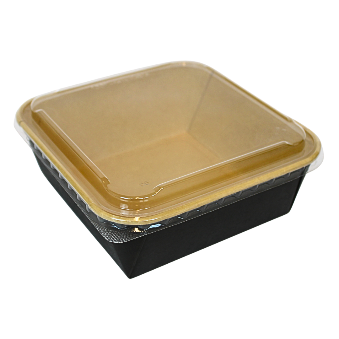 Kraft Salad Bowls with Lids 1320ml - 50 Pieces