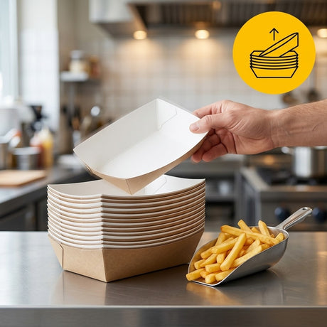 Kraft snackbakje A14 op witte achtergrond