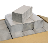 10.000 Papieren handdoekjes 1-laags, grijs 25 x 23 cm, Z vouw papieren handdoekjes, handdoekjes papier