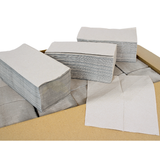 10.000 Papieren handdoekjes 1-laags, grijs 25 x 23 cm, Z vouw papieren handdoekjes, handdoekjes papier