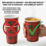 2500x Koffiebekers to go 180ml Karton – Wegwerpbekers - inclusief sup