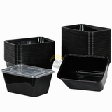 Microwave containers with lid black