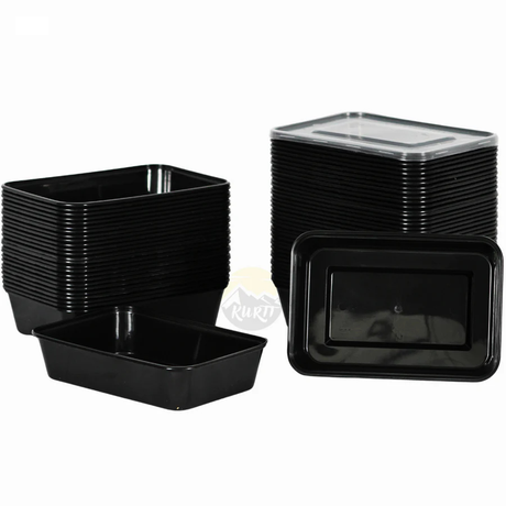 Magnetronbakjes met deksel zwart