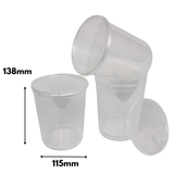 Herbruikbaar Transparant Rond 1000cc - 100 stuks