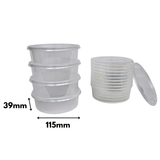 Magnetronbakjes met deksels Transparant 250ML ROND - 50 stuks