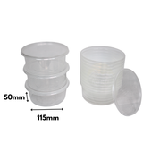 Magnetronbakjes met deksels Transparant 350ML ROND - 100 stuks