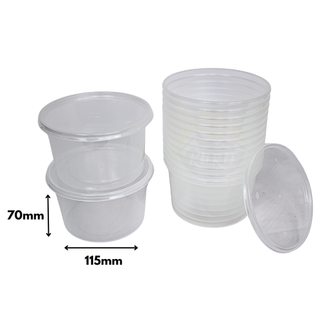 Transparent réutilisable autour de 500 cm3 - 100 pièces