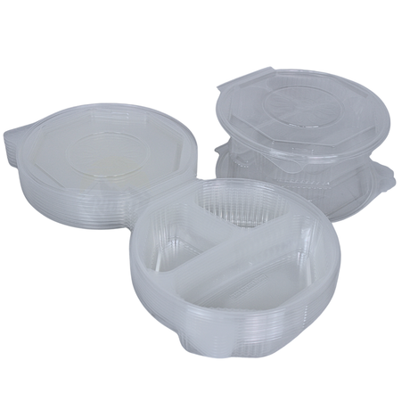 ripboxx® MEAL's Clapshell PP Transparent | 1-compartiment, 2-compartiments & 3-compartiments