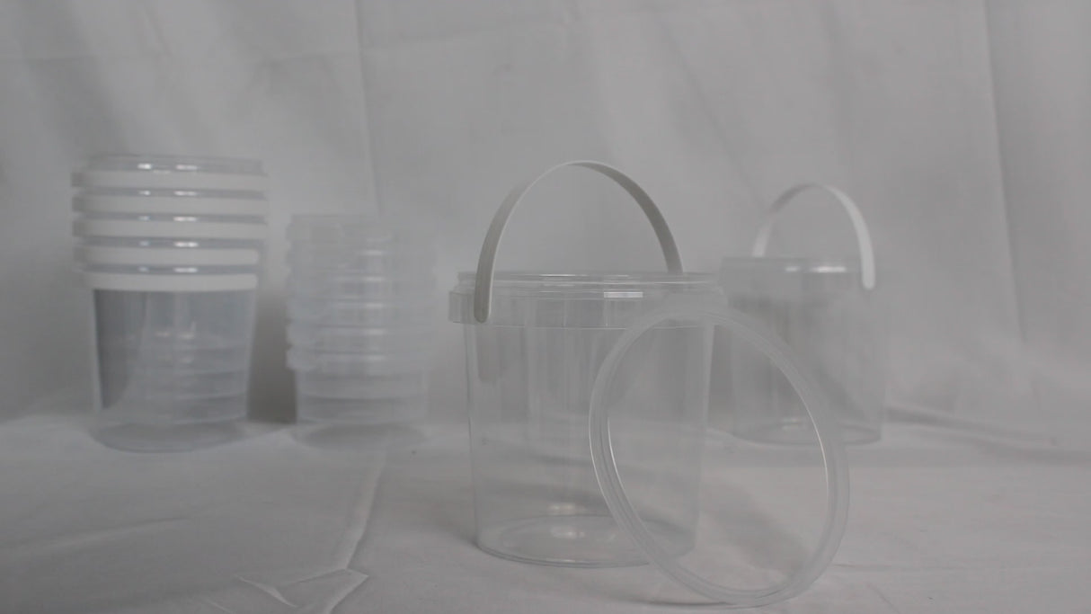 Plastic Emmertje PP Transparant 770ml – Tamper Evident Deksel Hengsel | 10/20/50 Stuks