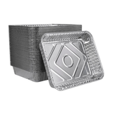 Conteneurs en aluminium R879-930G non divisés avec couvercles en aluminium - 100 pièces