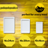 Paper plate/bowl 16x20cm white - 250 pieces 