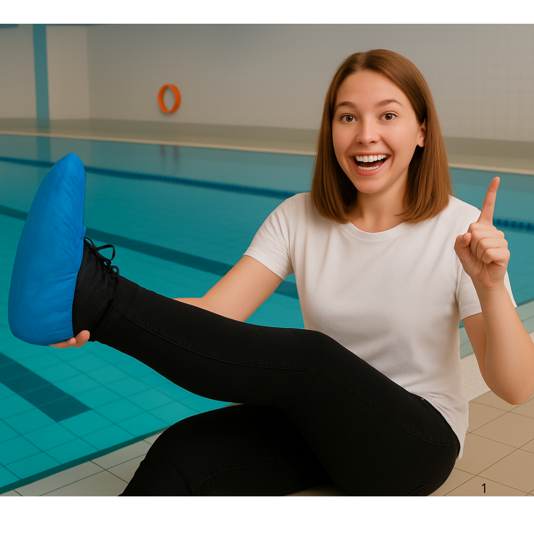 Couvre-chaussures jetables bleus - 100 pièces