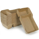 Kraft snackbakjes vetvrij – kraftpapier frietbakjes wegwerp 7 maten | A7 t/m A50 | 50/100/500 stuks