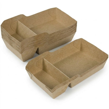Kraft snackbakjes vetvrij – kraftpapier frietbakjes wegwerp 7 maten | A7 t/m A50 | 50/100/500 stuks