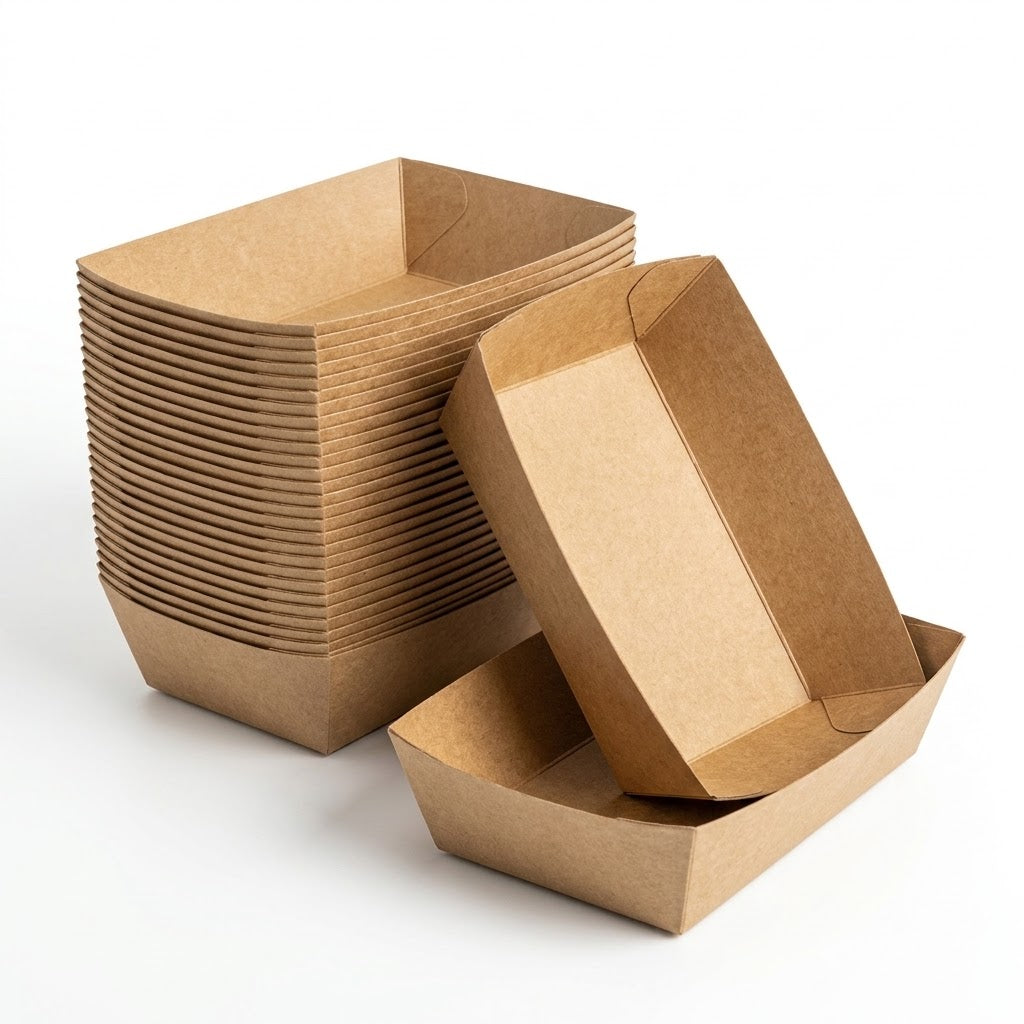 Snackbakjes A9 - vetvrij, Frietbakjes, Kraftpapier