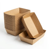 Kraft snackbakjes vetvrij – kraftpapier frietbakjes wegwerp 7 maten | A7 t/m A50 | 50/100/500 stuks